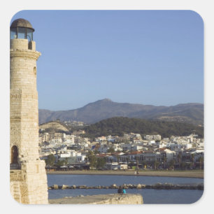 GRIEKENLAND, CRETA, Rethymno Provincie, Rethymno: Vierkante Sticker