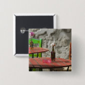 GRIEKENLAND, CRETE, provincie Hania, Hania: Kleurr Vierkante Button 5,1 Cm (Voorkant /achterkant)