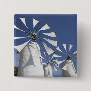 GRIEKENLAND, CRETE, provincie Iraklio, Ano Kera: 2 Vierkante Button 5,1 Cm