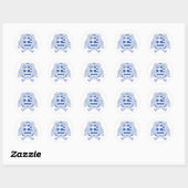 Griekenland Crossbones Ronde Sticker (Vel)