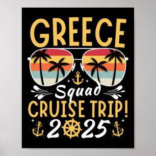 Griekenland Cruise Familie 2025 Squad Vakantie Mat Poster