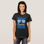 Griekenland Cruise Squad 2024 Retro Grieks Matchin T-shirt (Voorkant volledig)