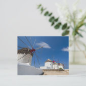 Griekenland, Cycladen, Mykonos, Oude windmolens Briefkaart (Staand voorkant)