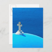 Griekenland, Cycladen, Santorini, Oia, Kerk Briefkaart (Voorkant / Achterkant)