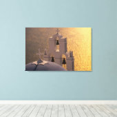 Griekenland, de Cycladen, Santorini, Thira, Canvas Afdruk (Insitu (Houten vloer))