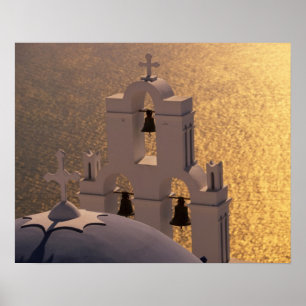 Griekenland, de Cycladen, Santorini, Thira, Poster