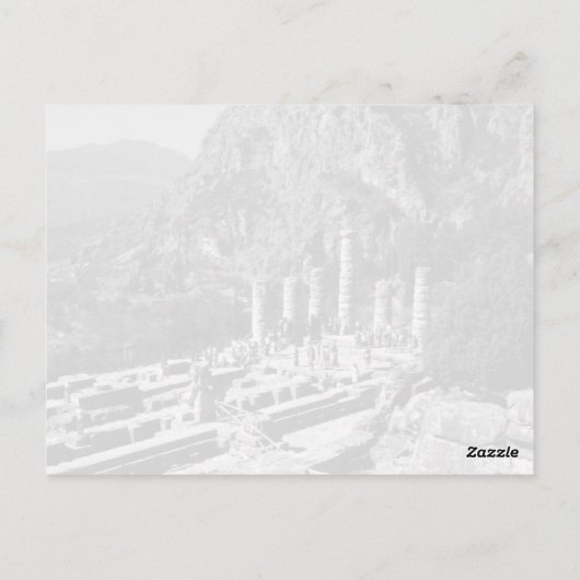 Griekenland Delphi Apollo Temple Briefkaart (Achterkant)