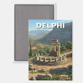 Griekenland Delphi Reizen Magneet (Voorkant / Achterkant)