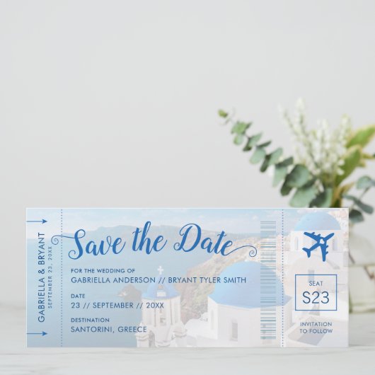 Griekenland Destination Wedding Santorini Save the (Staand voorkant)