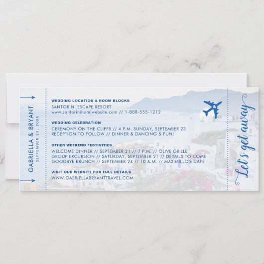 Griekenland Destination Wedding Santorini Save the (Achterkant)