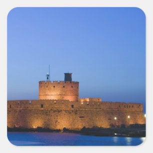 GRIEKENLAND, Dodecanesos-eilanden, RHODES, Rhodes  Vierkante Sticker