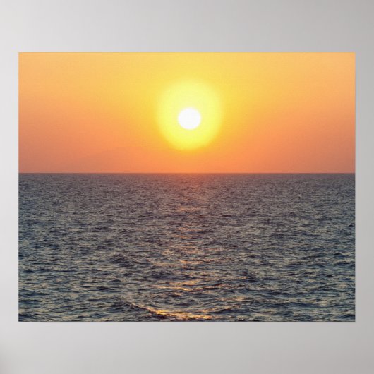 Griekenland, Egeïsche Zee, zonsondergang Poster (Voorkant)