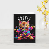 Griekenland Eigenzinnige Grappige Schattigee Kleur Kaart (Gele Bloem)