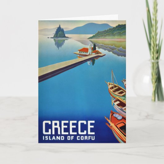  Griekenland eiland Corfu Travel Briefkaart (Voorkant)