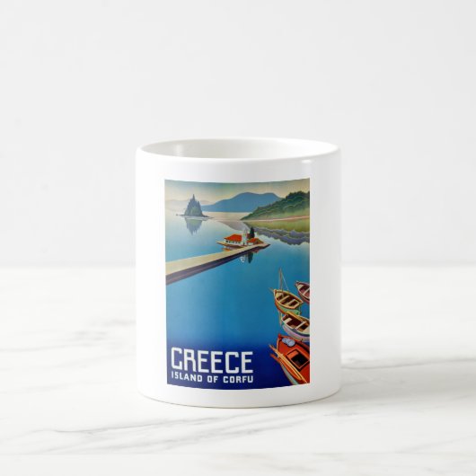  Griekenland eiland Corfu Travel Coffee Mug Koffiemok (Center)