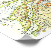 "Griekenland en de Egeïsche Zee: Gedetailleerde ka Poster (Hoek)