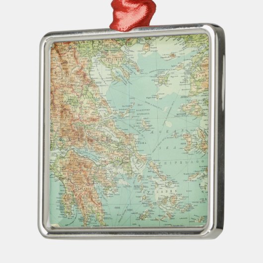 Griekenland en de Egeïsche Zee Metalen Ornament (Links)