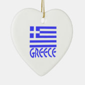 Griekenland en de Griekse vlag Keramisch Ornament (Rechts)