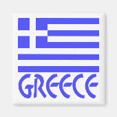 Griekenland en de Griekse vlag Magneet (Voorkant)