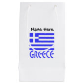 Griekenland en de Griekse vlag met Jouw naam Klein Cadeauzakje (Voorkant)
