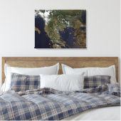 Griekenland en de omringende landen canvas afdruk (Insitu (Slaapkamer))