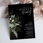 Griekenland en Gold Leaf | Black Brunch en Bubble Kaart<br><div class="desc">We ontwierpen dit groene en gouden blad | zwarte brunch en brute uitnodiging om uw eenvoudige maar elegante boho brunch te voltooien. Het is voorzien van modern groen en wit eucalyptusblad, vruchtensap, een succulente bloem en minimale gouden folie bladeren. Deze elementen geven het gevoel van een grillig waterverf betoverend bos,...</div>