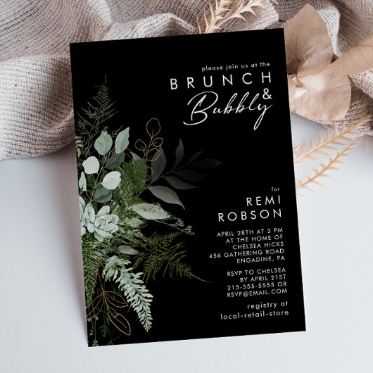 Griekenland en Gold Leaf | Black Brunch en Bubble Kaart