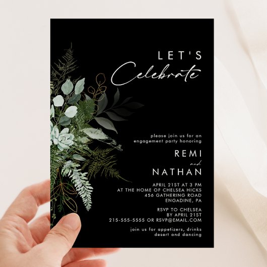 Griekenland en Gold Leaf | Black Let's Celebrate Kaart