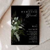 Griekenland en Gold Leaf | Black Wedding Brunch Kaart