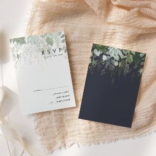 Griekenland en Gold Leaf   Donkere RSVP-kaart van  RSVP Kaartje