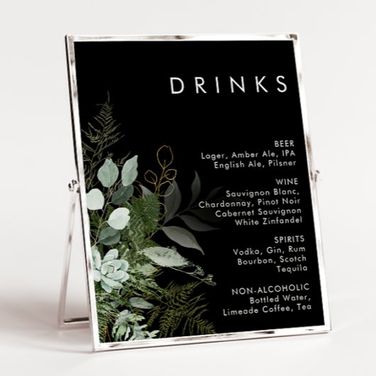 Griekenland en Gold Leaf | Menu Drinken voor het z Poster