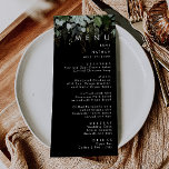 Griekenland en Gold Leaf | Menu Zwart weddenschap<br><div class="desc">We ontwierpen dit groene en gouden blad | Het zwarte trouwdinermenu om je eenvoudige maar elegante boho bruiloft te voltooien. Het is voorzien van modern groen en wit eucalyptusblad, vruchtensap, een succulente bloem en minimale gouden folie bladeren. Deze elementen geven het gevoel van een grillig waterverf betoverend bos, perfect voor...</div>