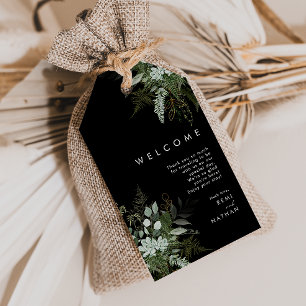 Griekenland en Gold Leaf Welkom bij Black Weddin Cadeaulabel
