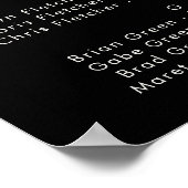 Griekenland en Gold Leaf | Zwart alfabetisch Poste Poster (Hoek)