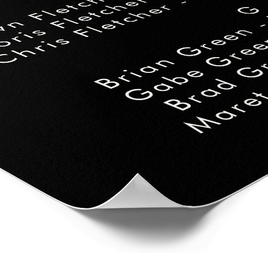 Griekenland en Gold Leaf | Zwart alfabetisch Poste Poster (Hoek)