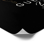 Griekenland en Gold Leaf | Zwart handboek Poster (Hoek)