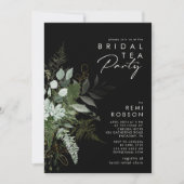 Griekenland en Gold Leaf | Zwarte Bridal Tea Party Kaart (Voorkant)
