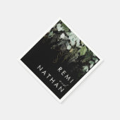 Griekenland en Gold Leaf | Zwarte bruiloft Servet (Hoek)