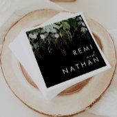 Griekenland en Gold Leaf | Zwarte bruiloft Servet