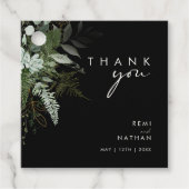 Griekenland en Gold Leaf | Zwarte dank Bedankjes Labels (Voorkant)