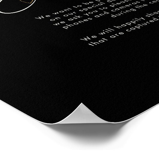 Griekenland en Gold Leaf | Zwarte, niet-aangeslote Poster (Hoek)