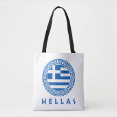 Griekenland en Griekenland Vlag Tote Bag (Voorkant)