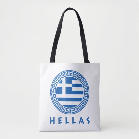 Griekenland en Griekenland Vlag Tote Bag (Voorkant)