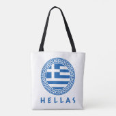 Griekenland en Griekenland Vlag Tote Bag (Achterkant)