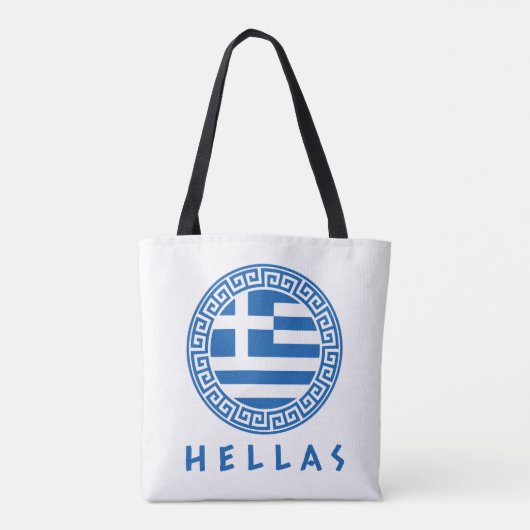 Griekenland en Griekenland Vlag Tote Bag (Achterkant)