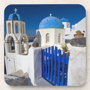 Griekenland en Grieks eiland Santorini stad Oia 3 Drankjes Onderzetter