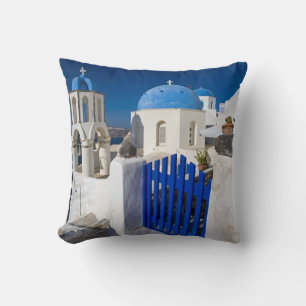 Griekenland en Grieks eiland Santorini stad Oia 3 Kussen