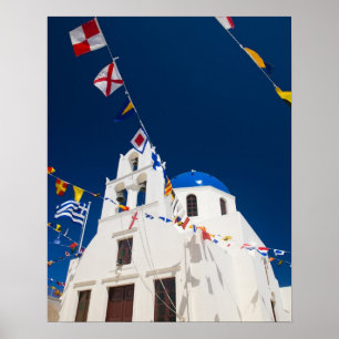 Griekenland en Grieks eiland Santorini stad Oia 4 Poster