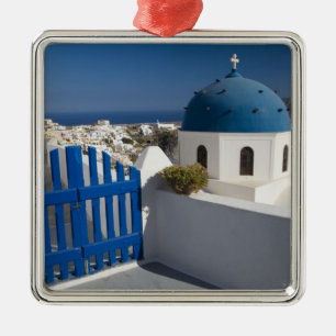 Griekenland en Grieks eiland Santorini vanuit de Metalen Ornament