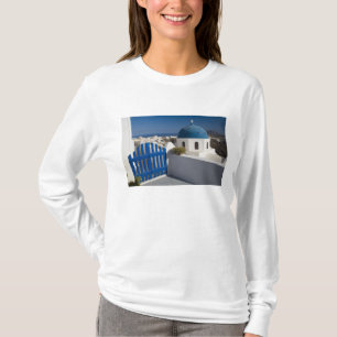 Griekenland en Grieks eiland Santorini vanuit de T-shirt